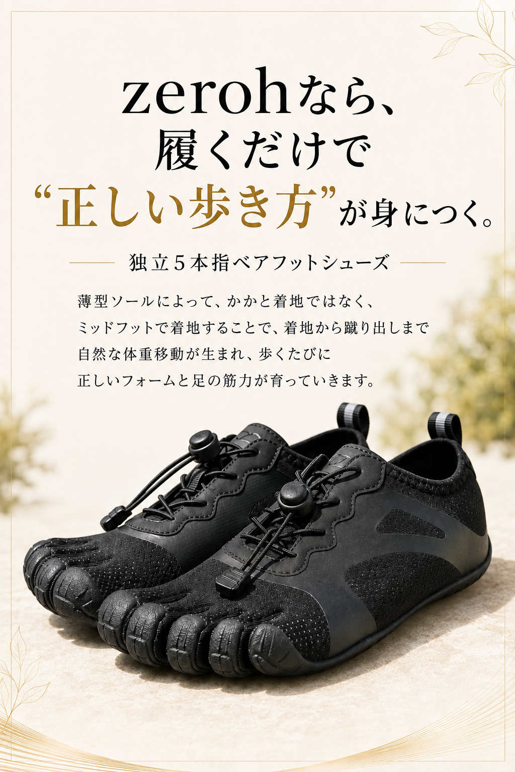 5本指ベアフットシューズ – zeroh